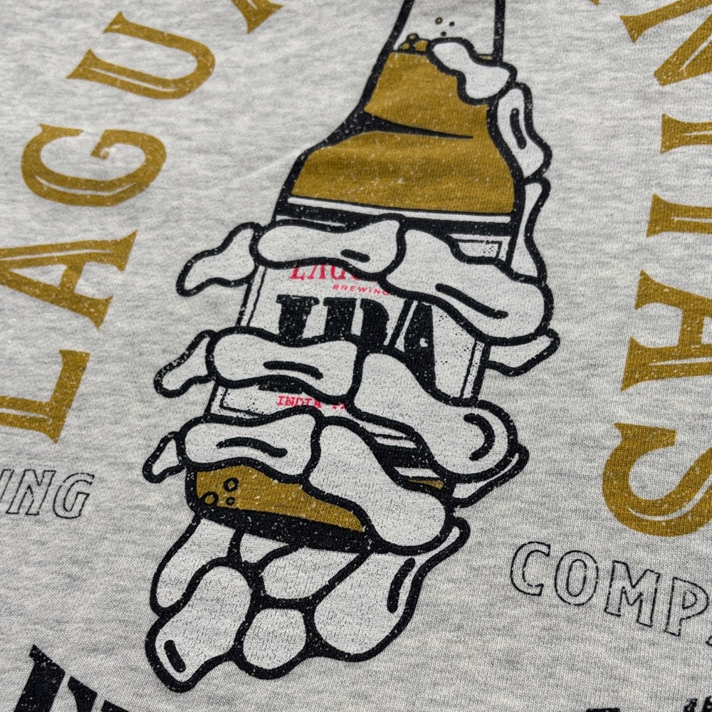 NEW! Lagunitas Men's Light Gray Pullover Hoodie - Large - Picture 9 of 11